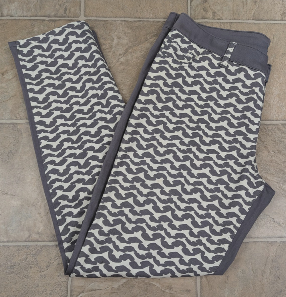 Betabrand sz 31 Gray Printed Pants stretchy yoga thin work women 0718